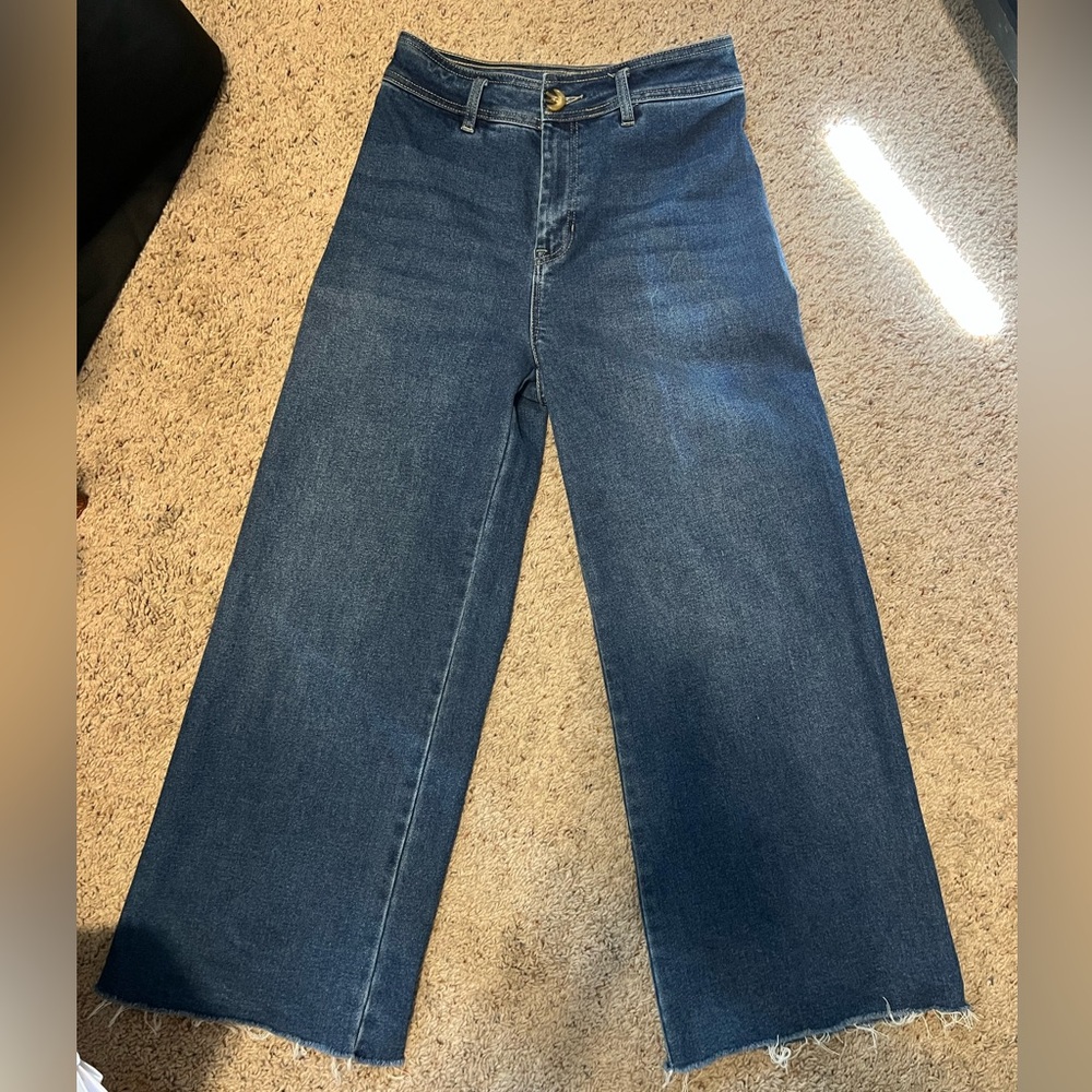 Dex high waisted wide leg crop jeans size 27